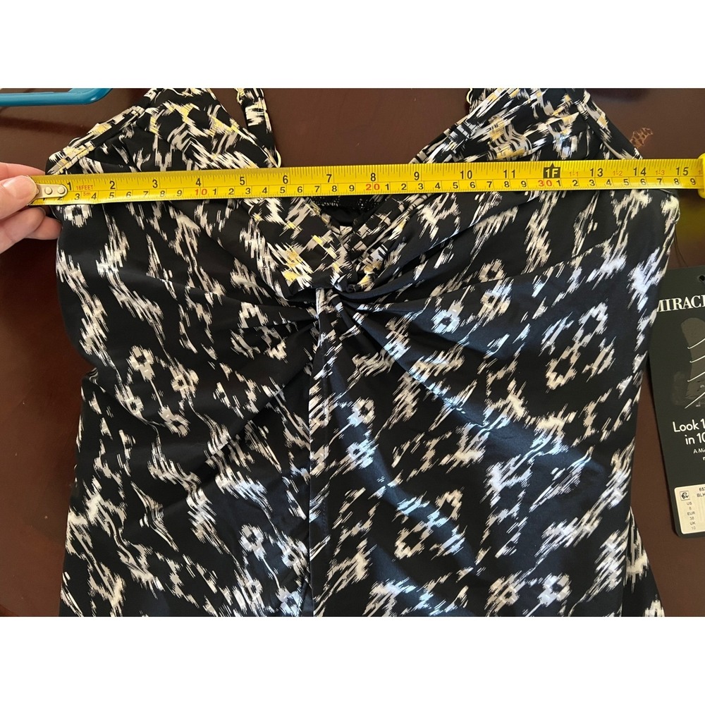 Miraclesuit Love Knot Tankini Top Black White gold Underwire bikini resortwear - Picture 8 of 10